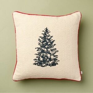 Tree Icon Toss Square Pillow Cream/Red Edge from Hearth & Hand™ with Magnolia